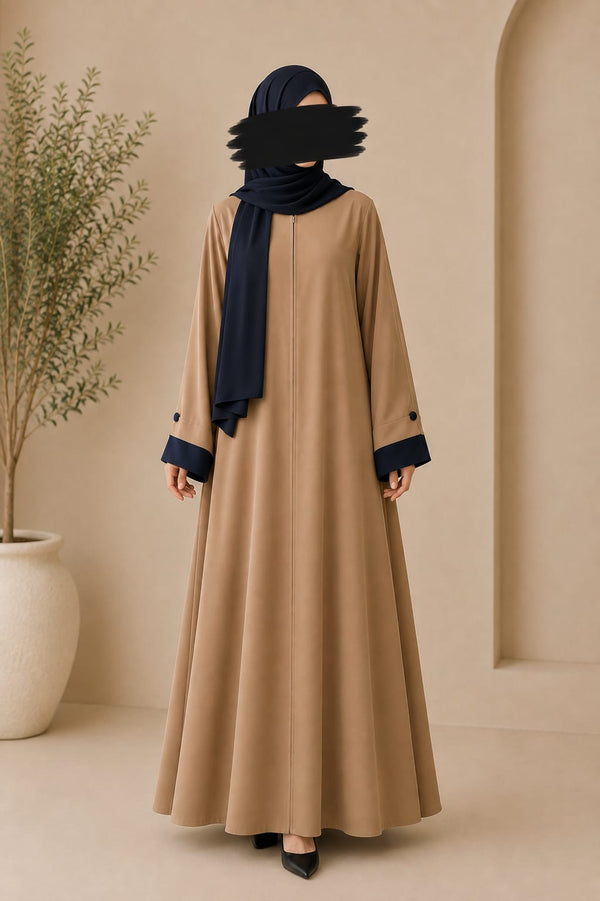Luna Contrast Everyday Abaya