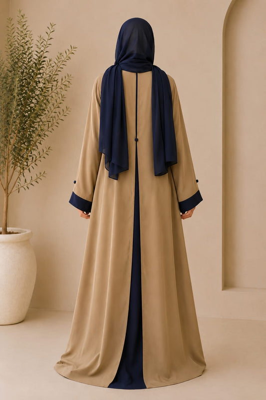 Luna Contrast Everyday Abaya